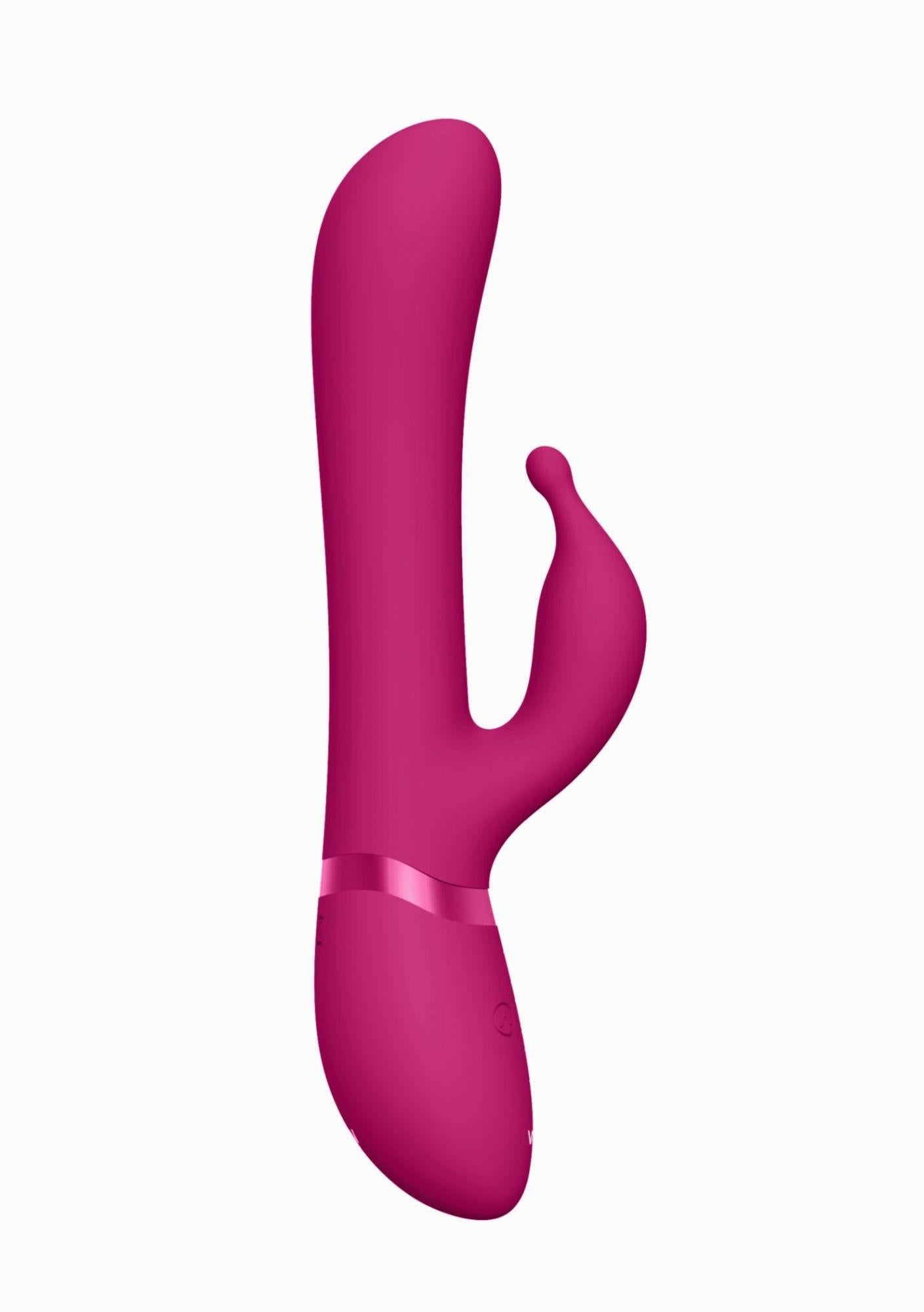 Vibrator iepure Vive Chou silicon roz USB 22 cm
