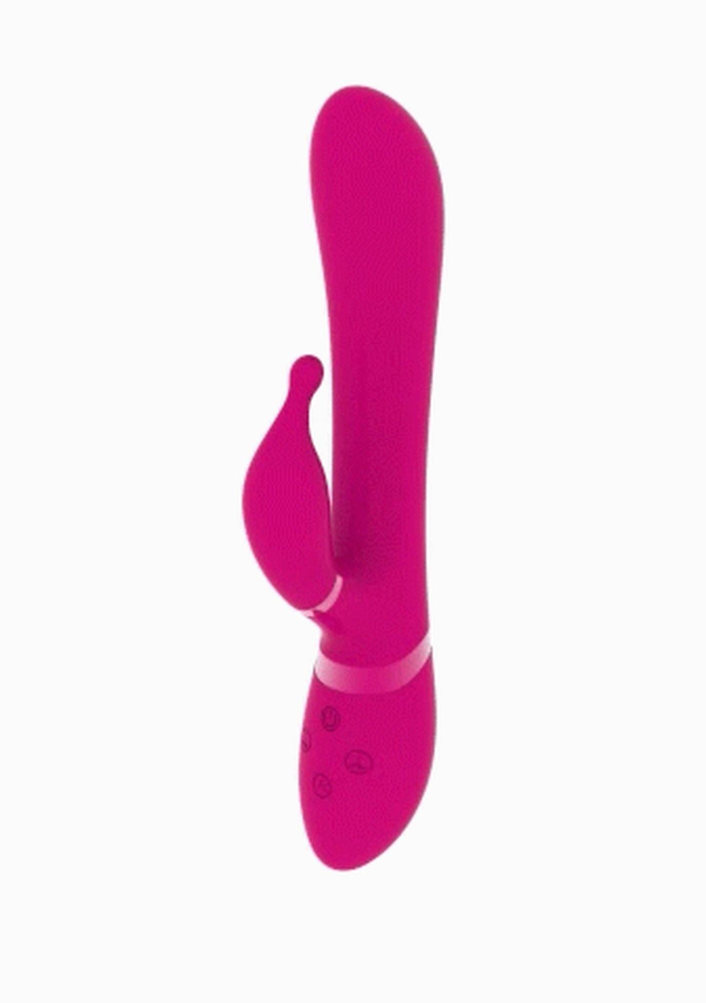 Vibrator iepure Vive Chou silicon roz USB 22 cm