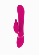 Vibrator iepure Vive Chou silicon roz USB 22 cm