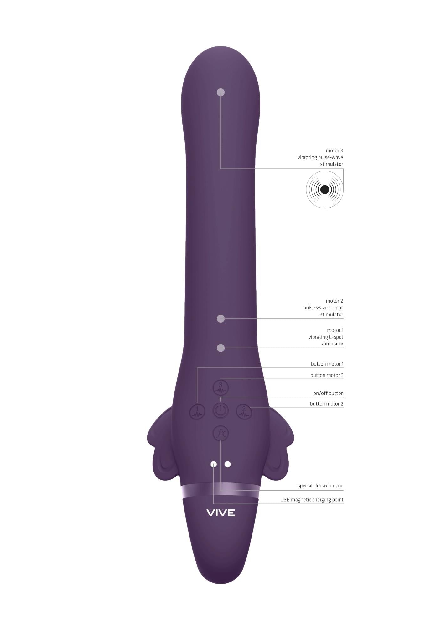 Strap vibrant Satu fără ham ​​Vive Purple