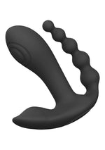 Vibrator anal din silicon Vive Kata, negru, cu telecomandă USB