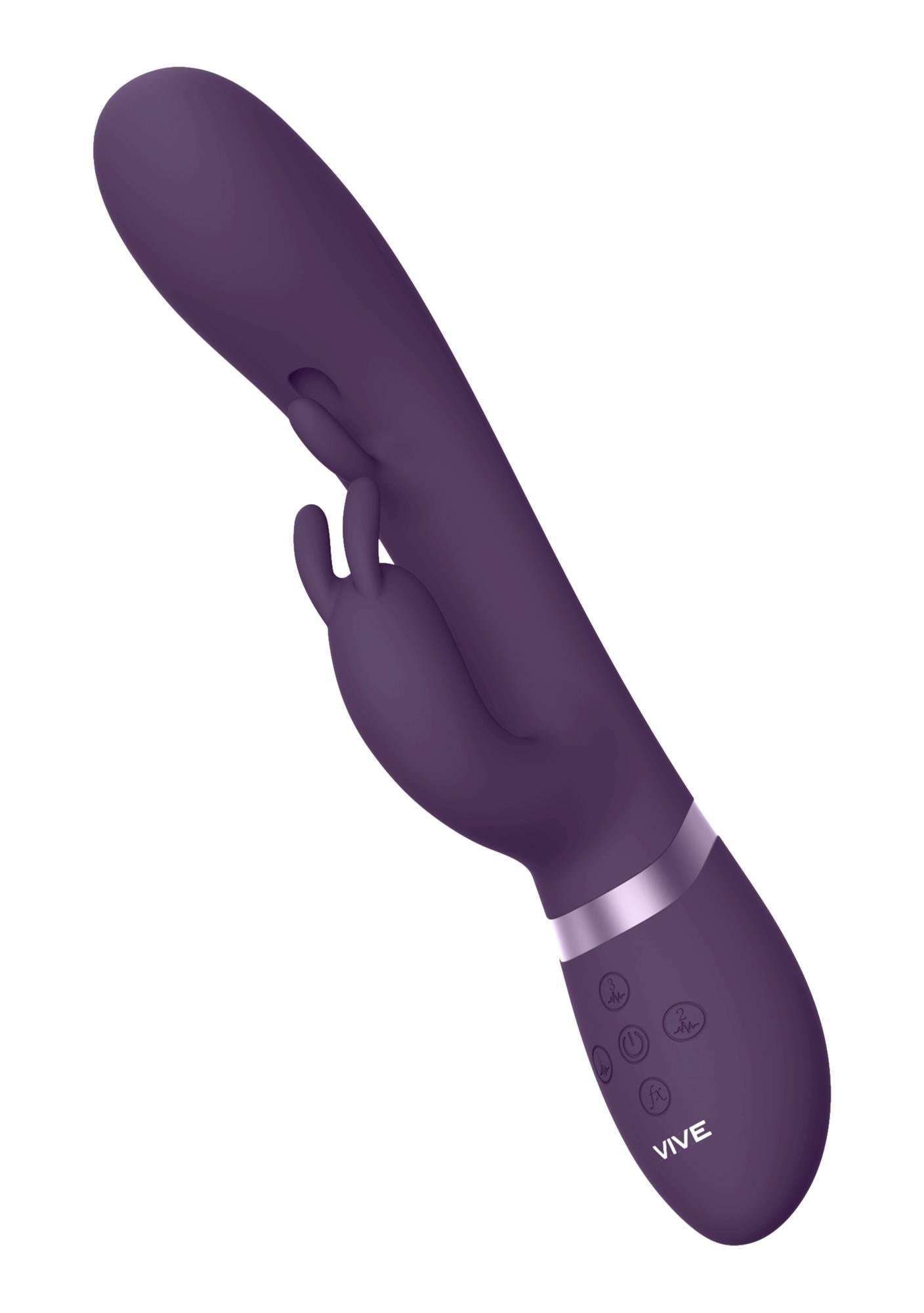 Vibrator Vive Tama Bunny, silicon violet, 27 cm, USB