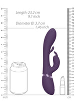 Vibrator Vive Tama Bunny, silicon violet, 27 cm, USB