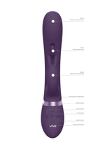 Vibrator Vive Tama Bunny, silicon violet, 27 cm, USB