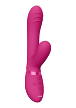Vibrator USB Iepuraș din silicon roz Vive ieftin