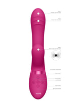 Vibrator USB Iepuraș din silicon roz Vive ieftin