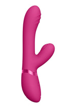 Vibrator USB Iepuraș din silicon roz Vive ieftin