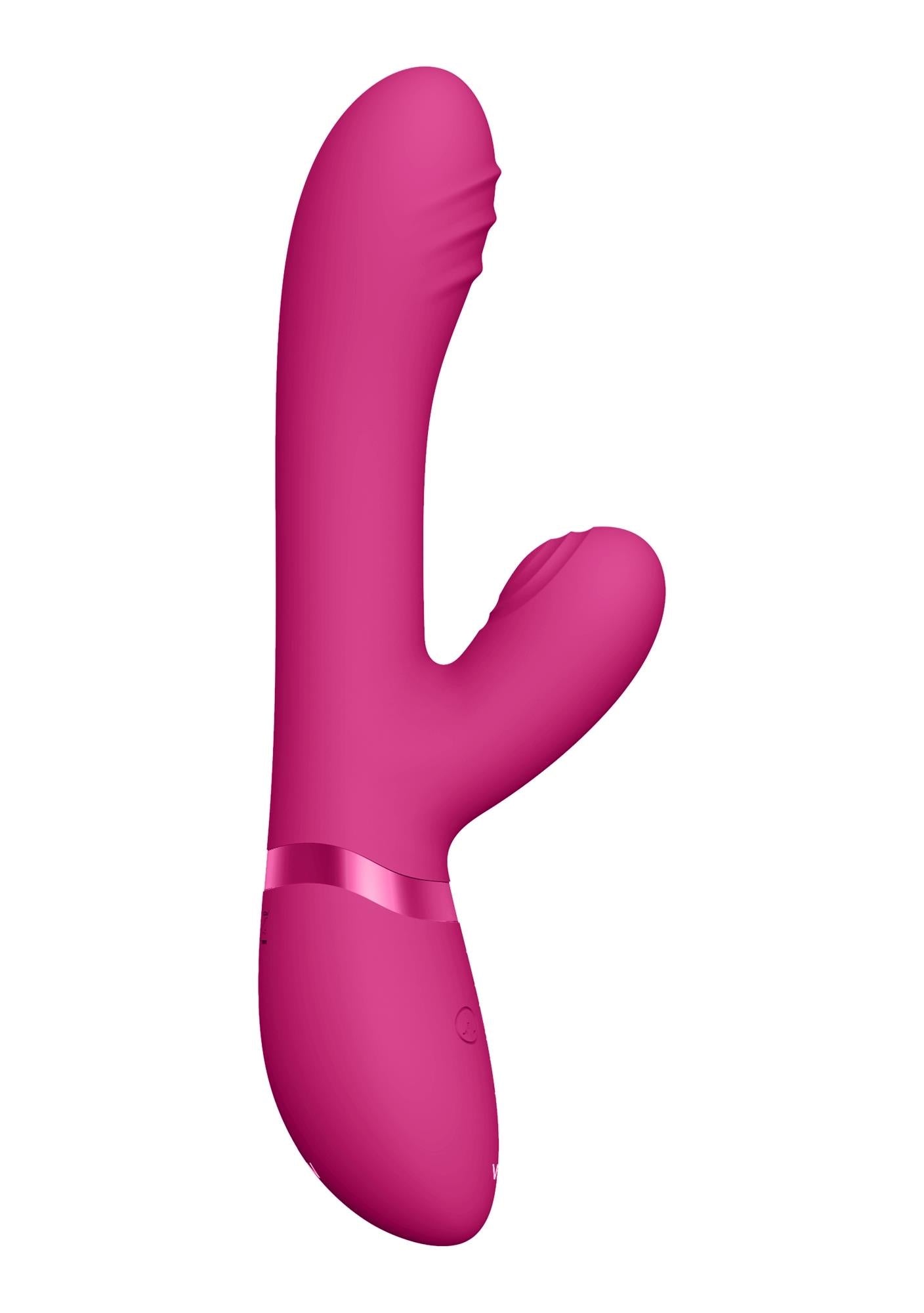 Vibrator USB Iepuraș din silicon roz Vive ieftin