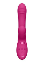 Vibrator USB Iepuraș din silicon roz Vive ieftin