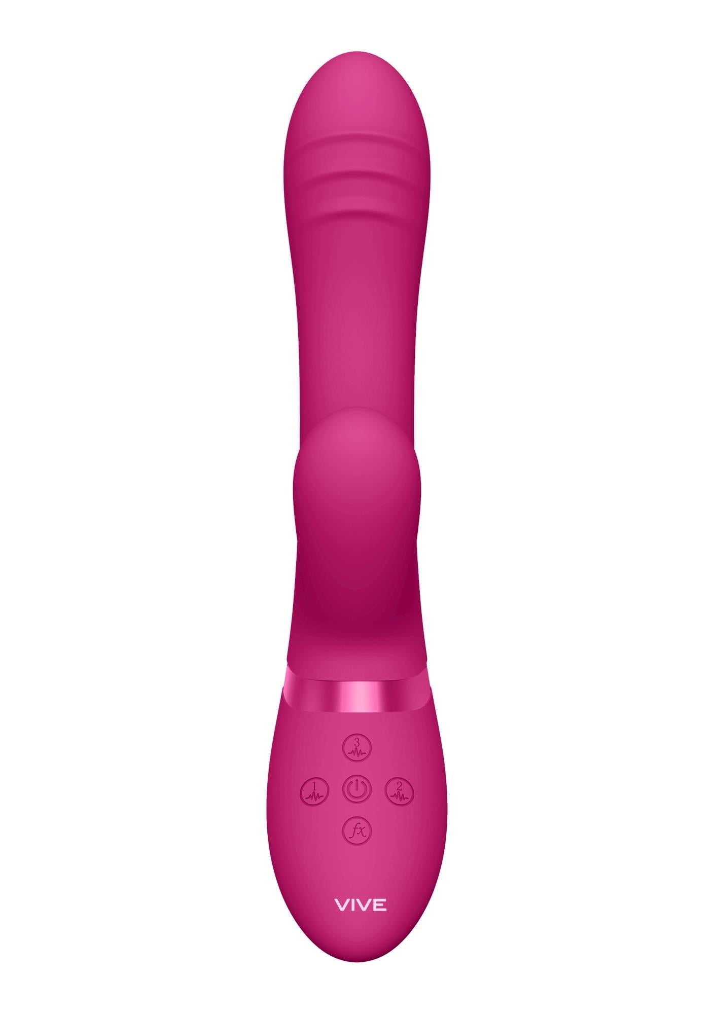 Vibrator USB Iepuraș din silicon roz Vive ieftin