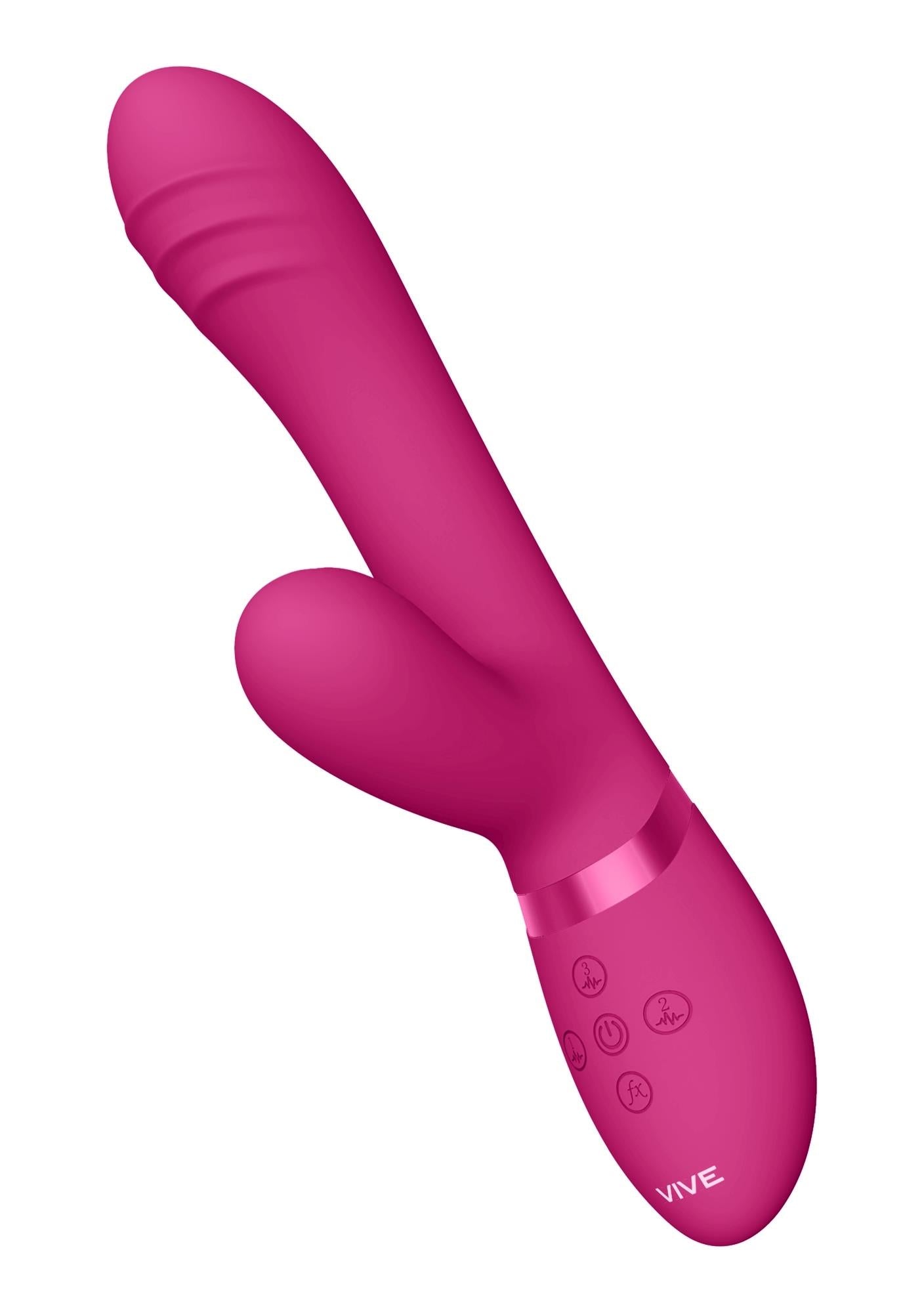 Vibrator USB Iepuraș din silicon roz Vive ieftin