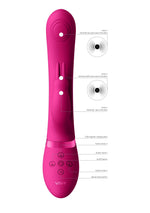 Vibrator Vive May Pulse Wave Bunny roz cu USB