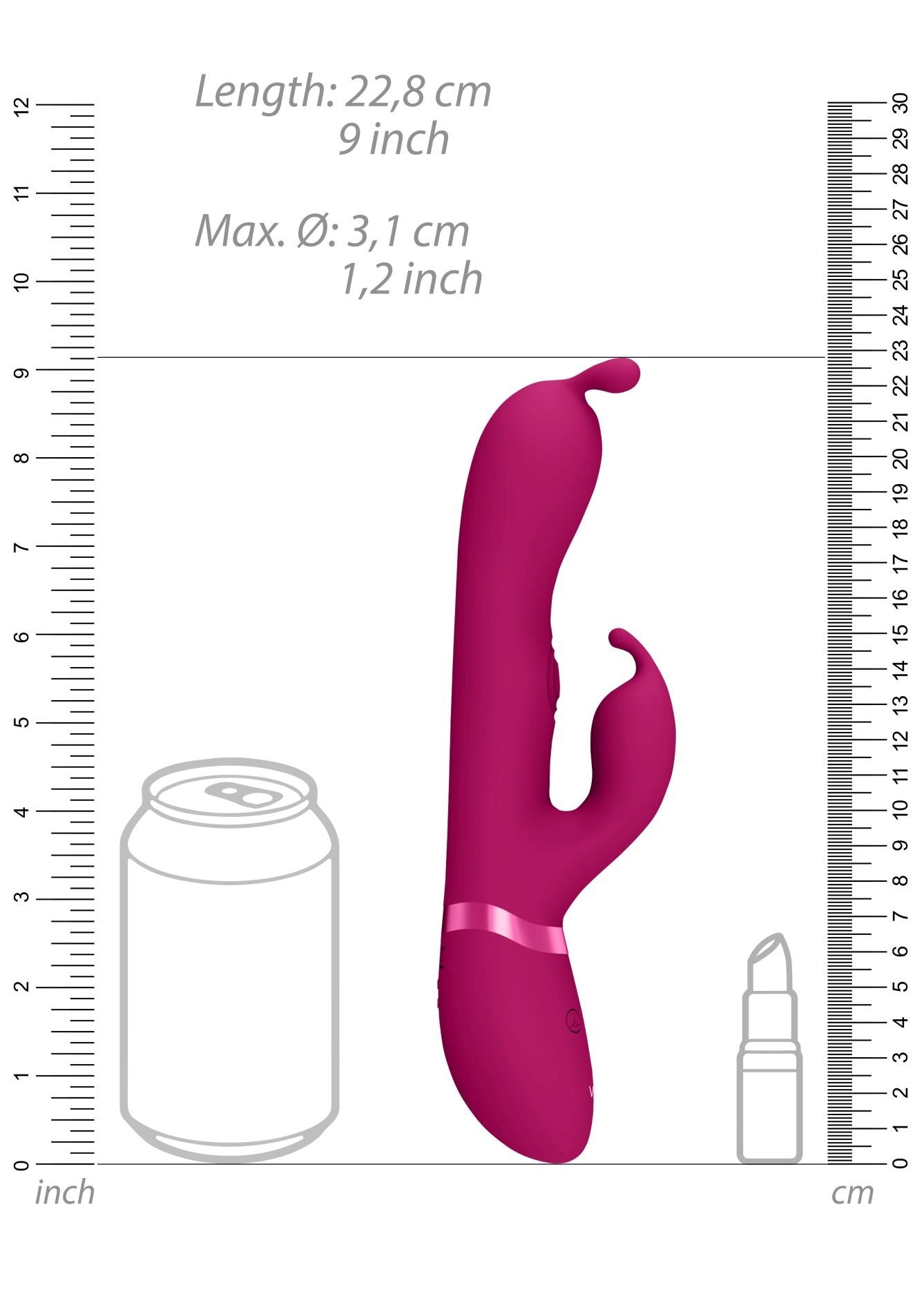 Vibrator Vive Gada Bunny cu Pulse Wave, roz
