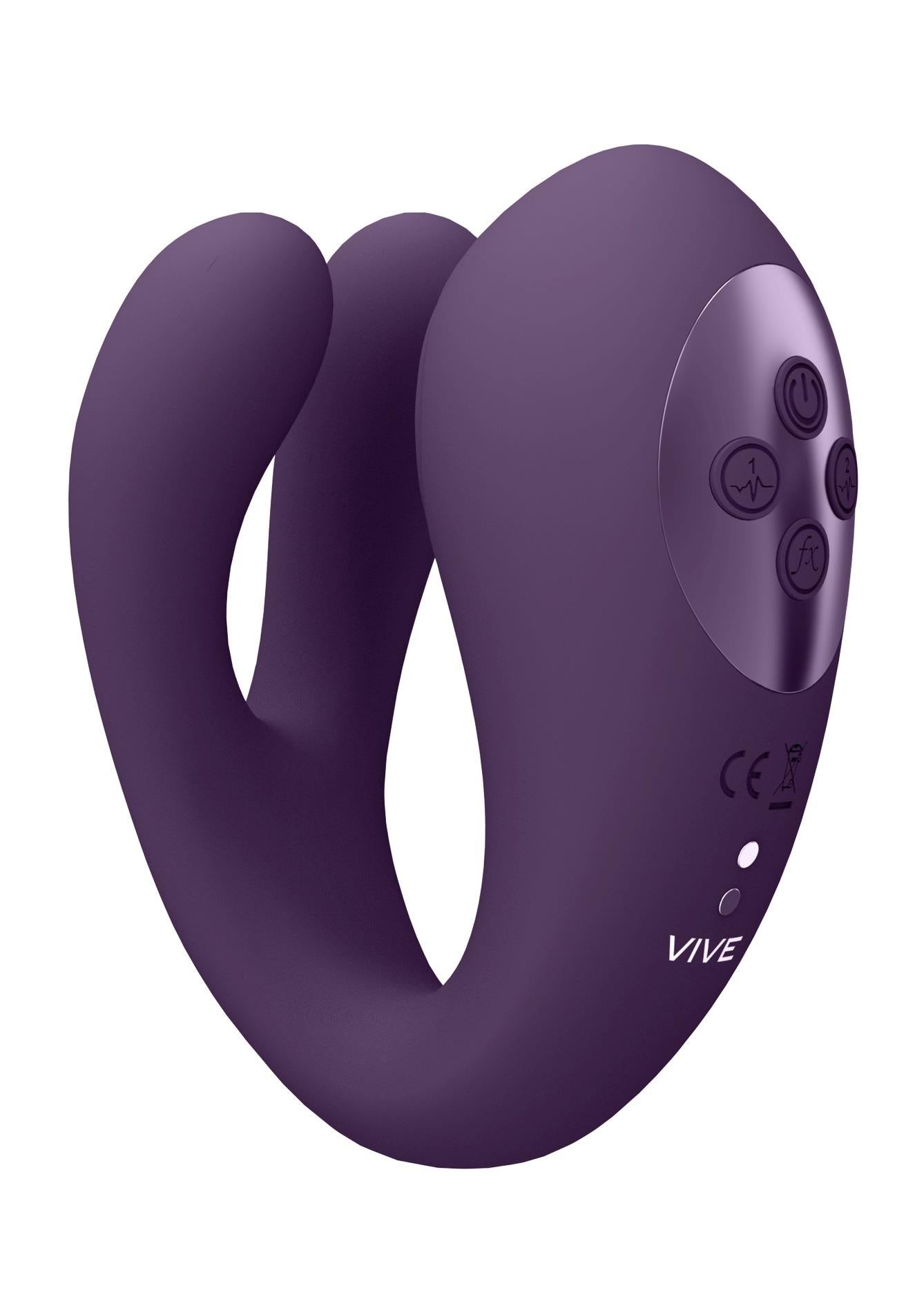Yoko - Vibrator cu acțiune triplă, cu vârfuri duble și undă pulsatorie clitorală