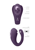 Yoko - Vibrator cu acțiune triplă, cu vârfuri duble și undă pulsatorie clitorală