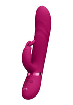 Vibrator Nari Vive Bunny cu perle rotative din silicon roz, USB