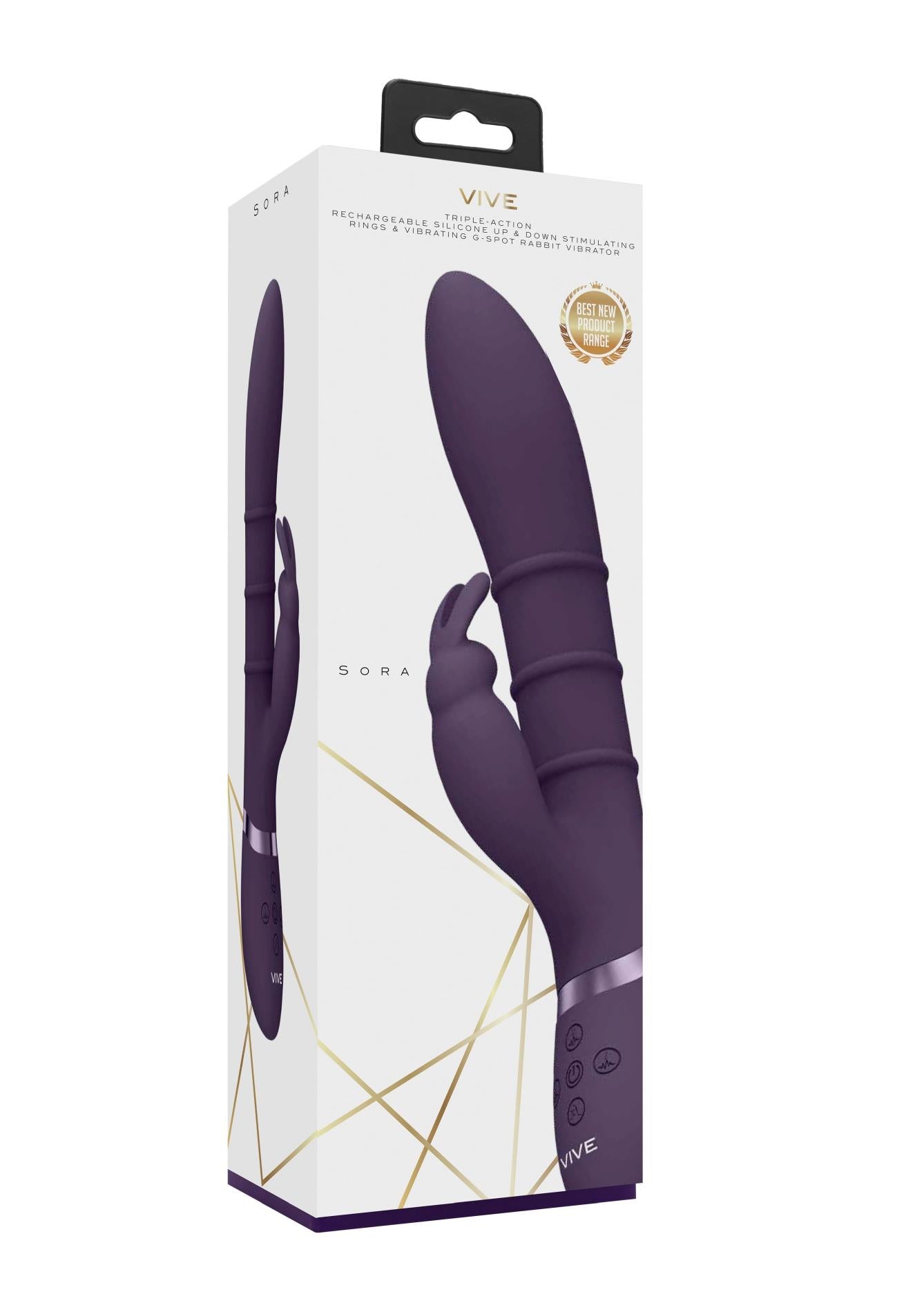 Vibrator Vive Sora Bunny cu inele mobile