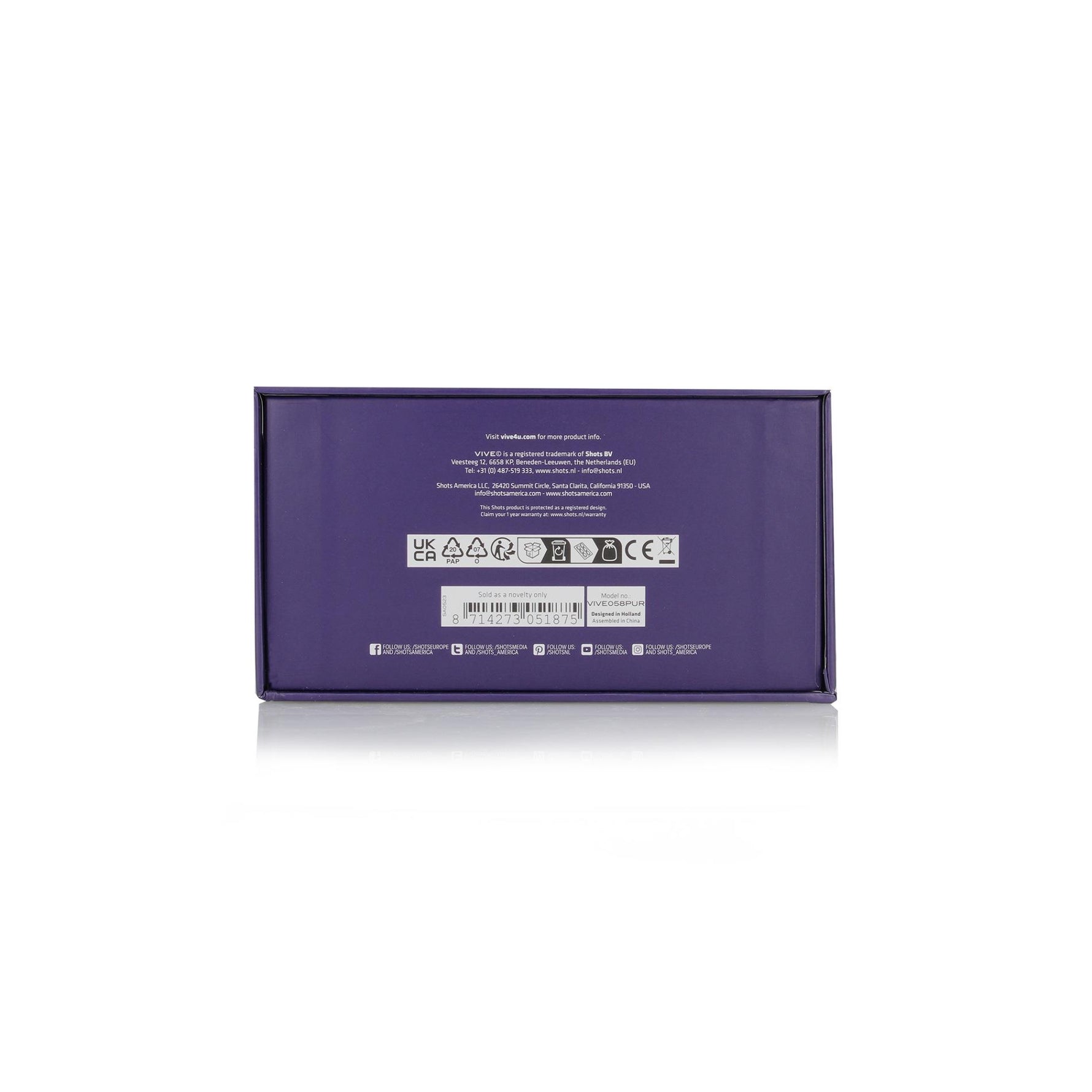 Vibrator pentru punctul G Vive Riko, silicon violet, USB