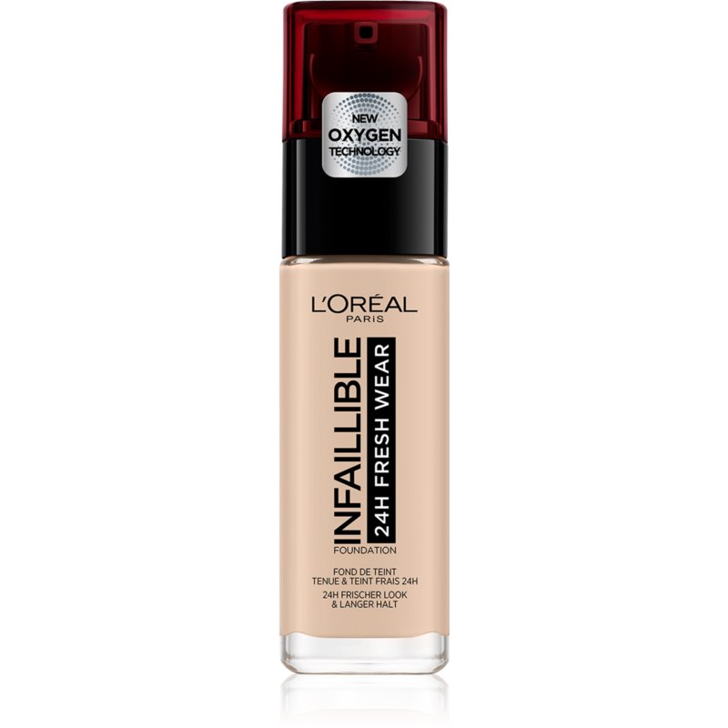 L'Oreal Paris, Infaillible 24H , Fond de ten lichid, 015, Bej deschis, SPF 25, 30 ml