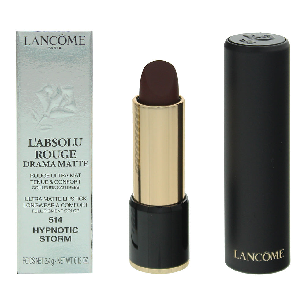 Lancome, L'Absolu Rouge Drama Matte, Mat, Ruj cremos, 514, Furtună hipnotică, 3.4 g