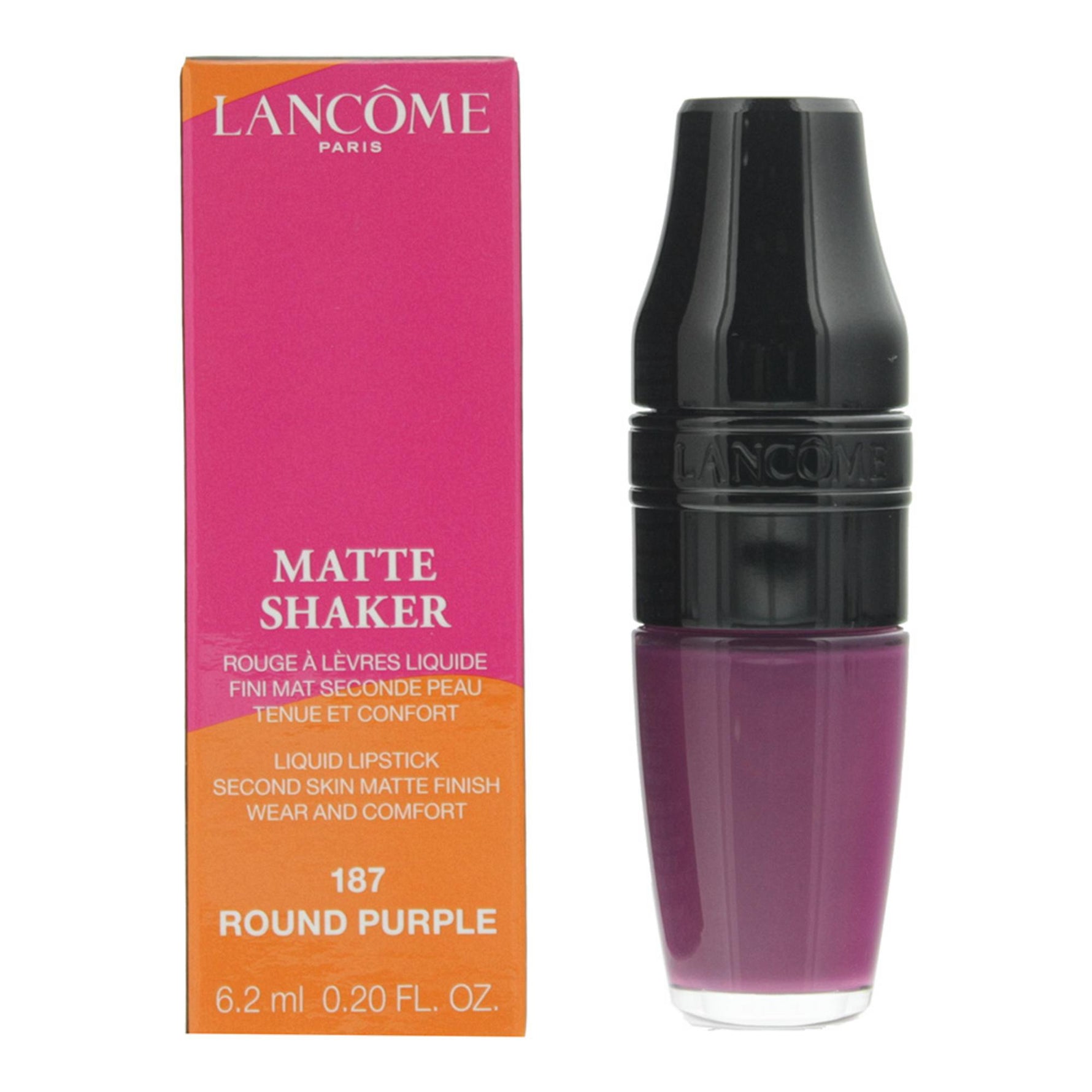 Lancome, Matte Shaker, Ruj lichid, Ruj lichid, 187, Violet rotund, 6.2 ml