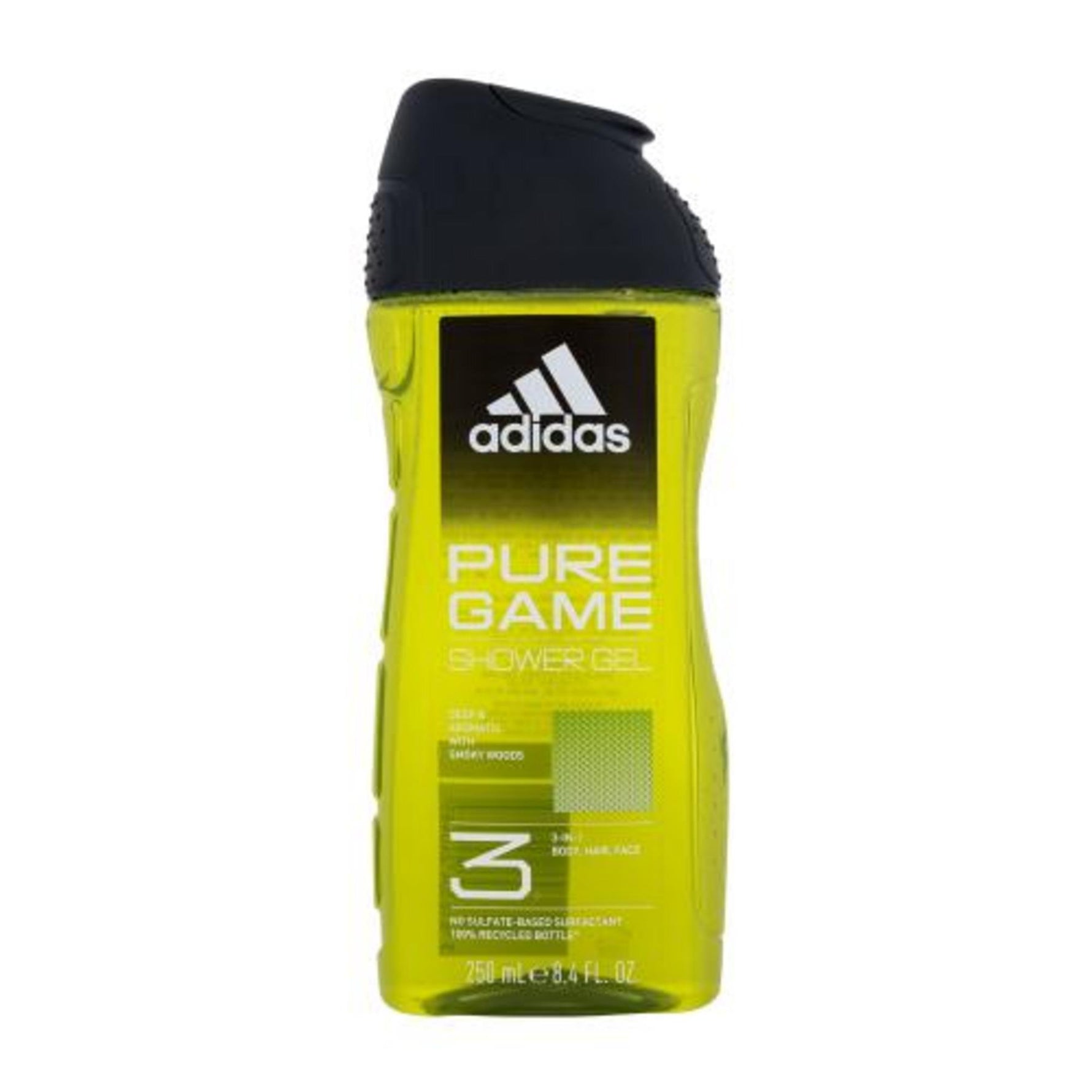 Adidas, Pure Game, Curățare, Gel de duș, Pentru corp, față și păr, Toate tipurile de piele, 250 ml