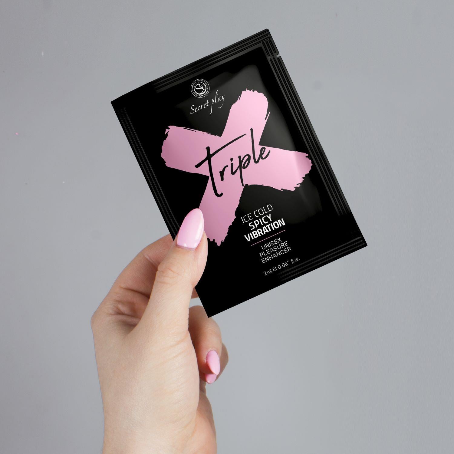 Gel unisex Triple X Secret Play 3 în 1 2 ml