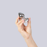 Plug anal metalic Secret Play cu cristal 8 cm