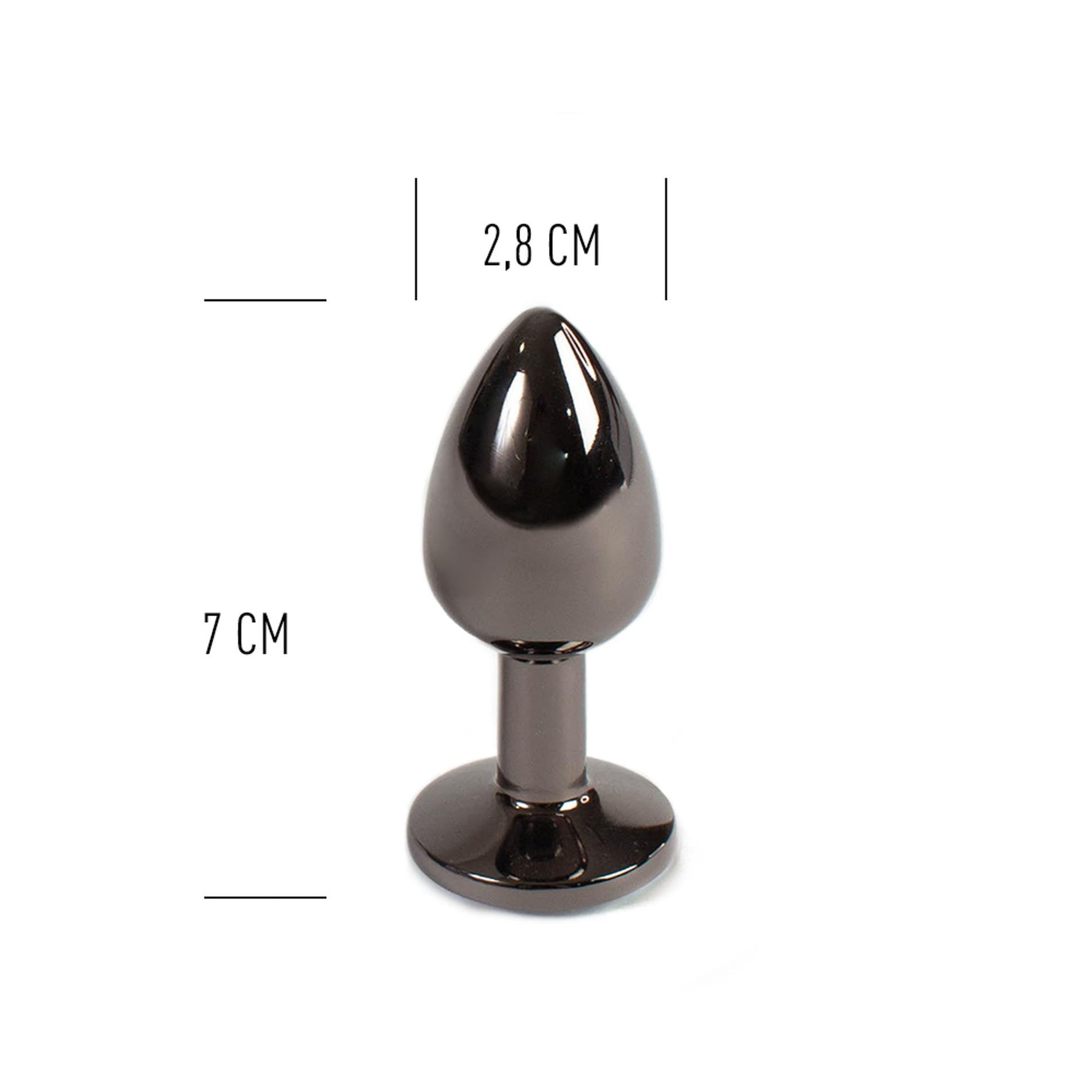 Plug anal din aluminiu, culoare bronz, Secret Play, 7 cm