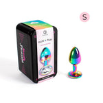Plug anal metalic Secret Play Rainbow 7 cm