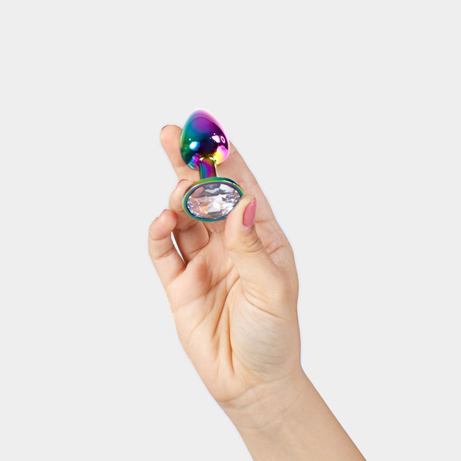 Plug anal metalic Secret Play Rainbow 7 cm