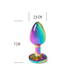 Plug anal metalic Secret Play Rainbow 7 cm