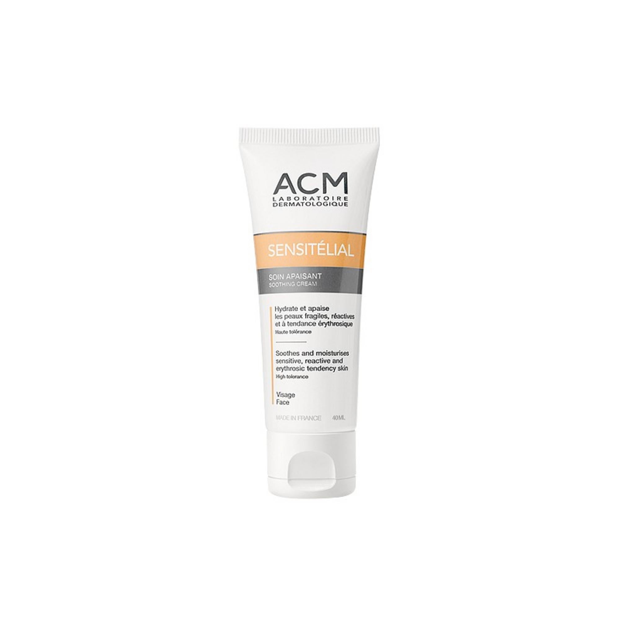 Laboratoire ACM, Sensitelial, Hidratant, Zi, Smântână, Față, 40 ml