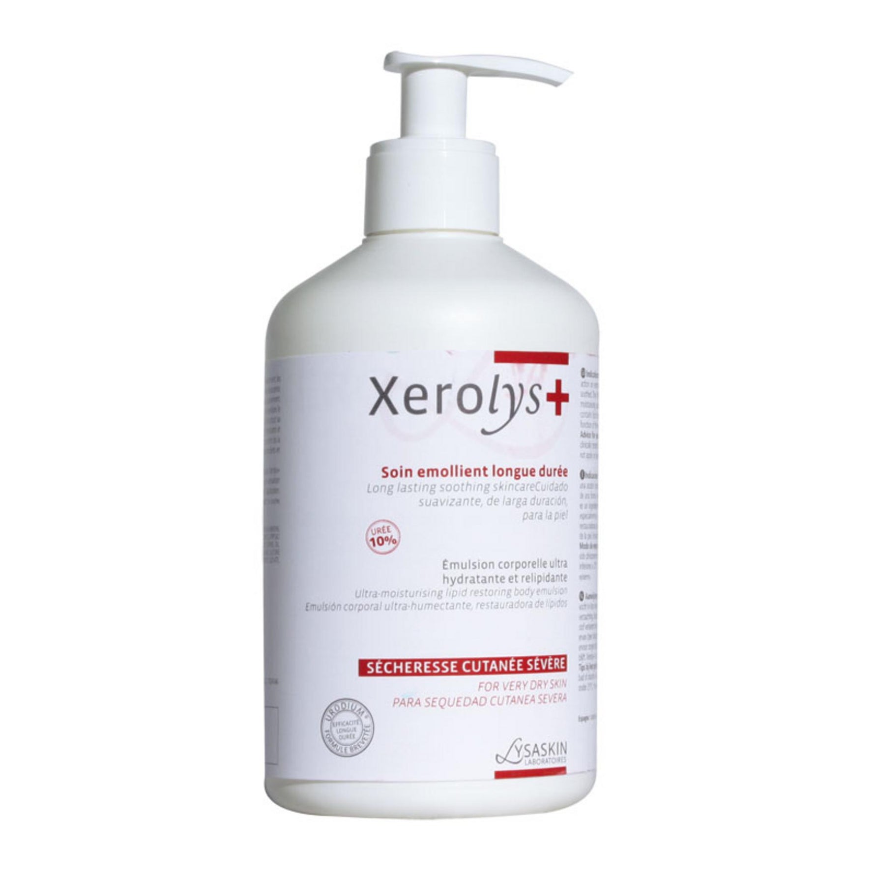 Lab Lysaskin, Xerolys+, Uree, Emolient, Emulsie pentru corp, Pentru față și corp, Zilnic, 500 ml