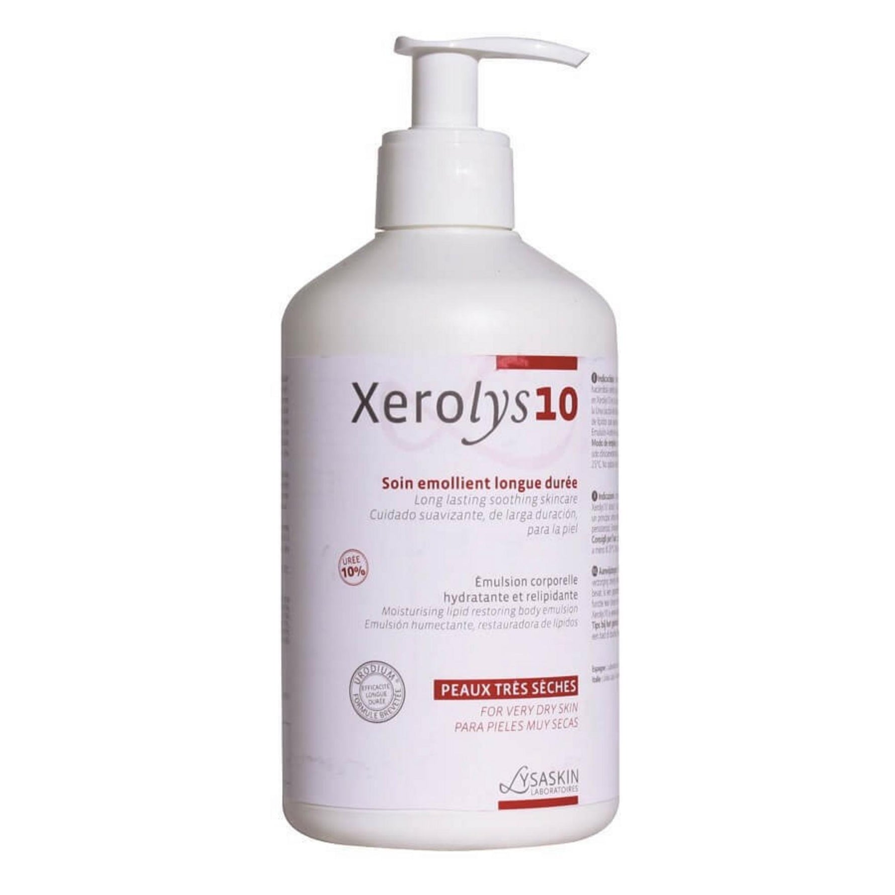 Lab Lysaskin, Xerolys 10, Urodium, Emolient, Zilnic, Emulsie, Pentru față, 200 ml