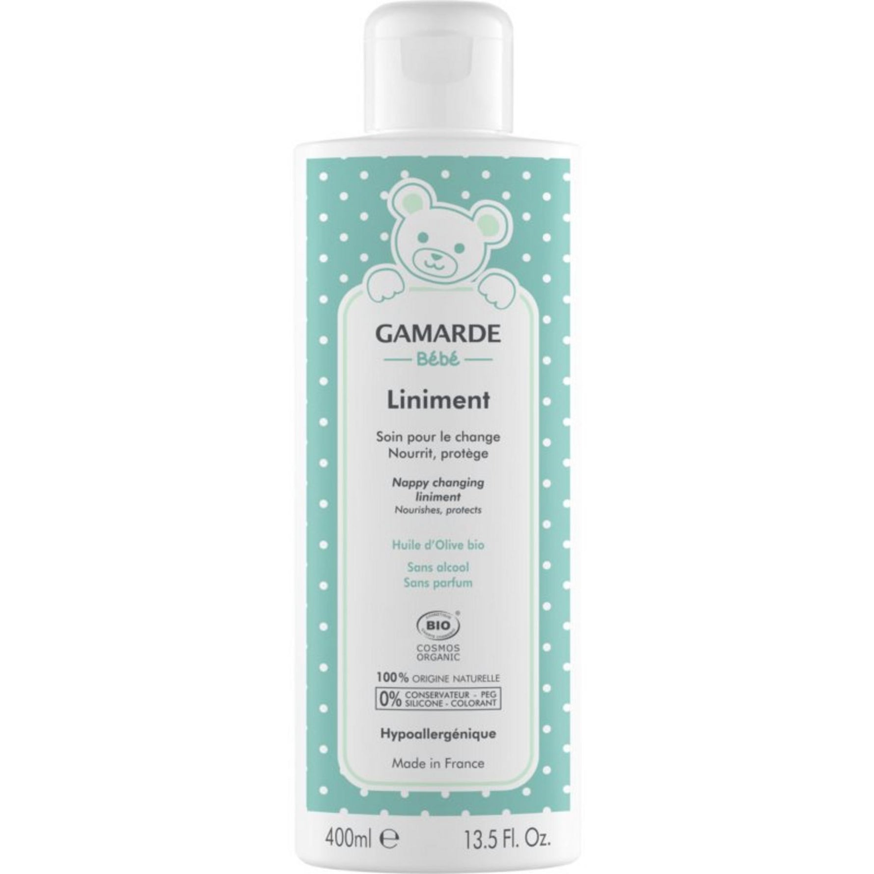 Gamarde, Baby Liniment, Bio, Nourishes & Protects, Daily Diaper Changes, Loțiune, 400 ml