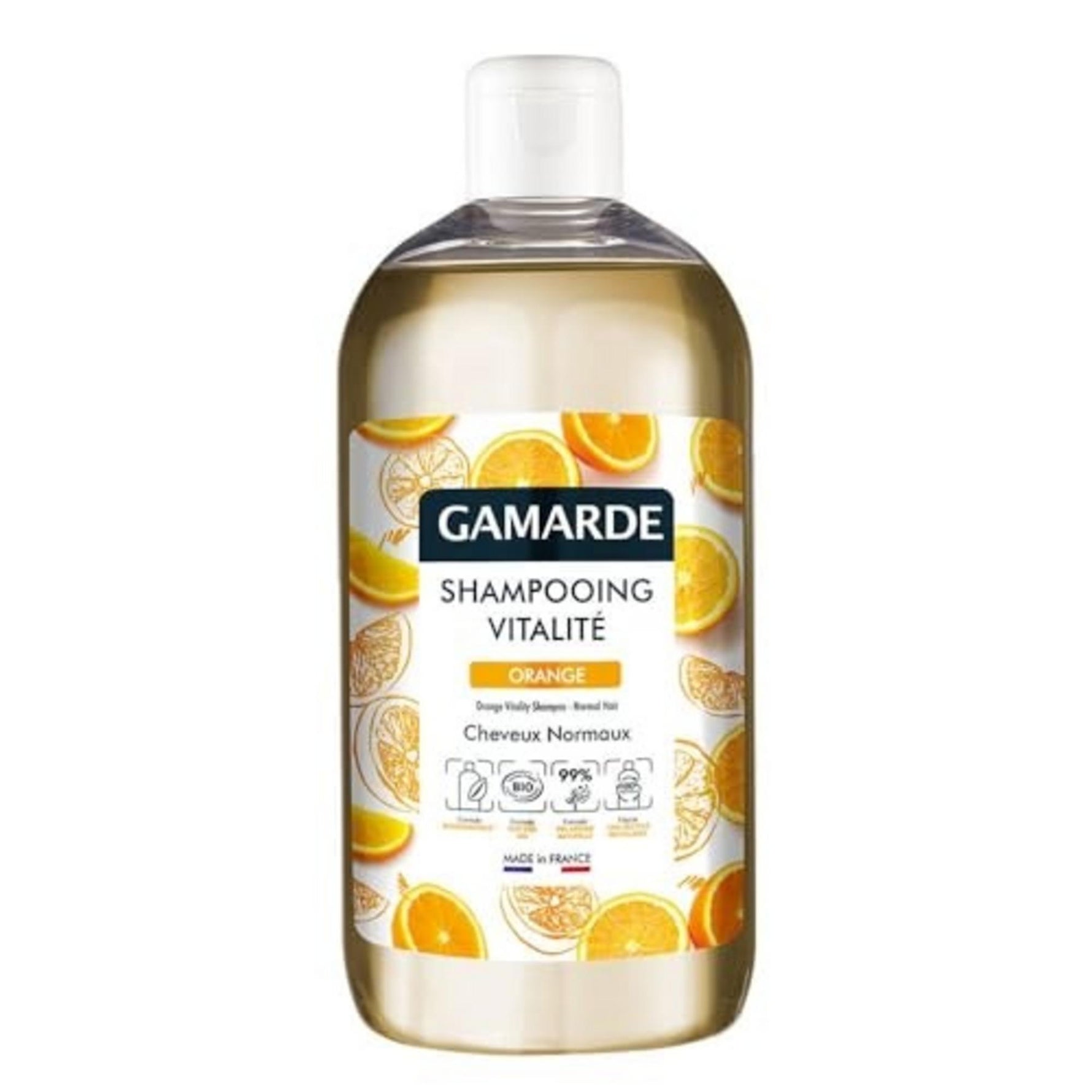 Gamarde, Bio, Portocaliu, Șampon pentru păr, Revitalizare, 500 ml
