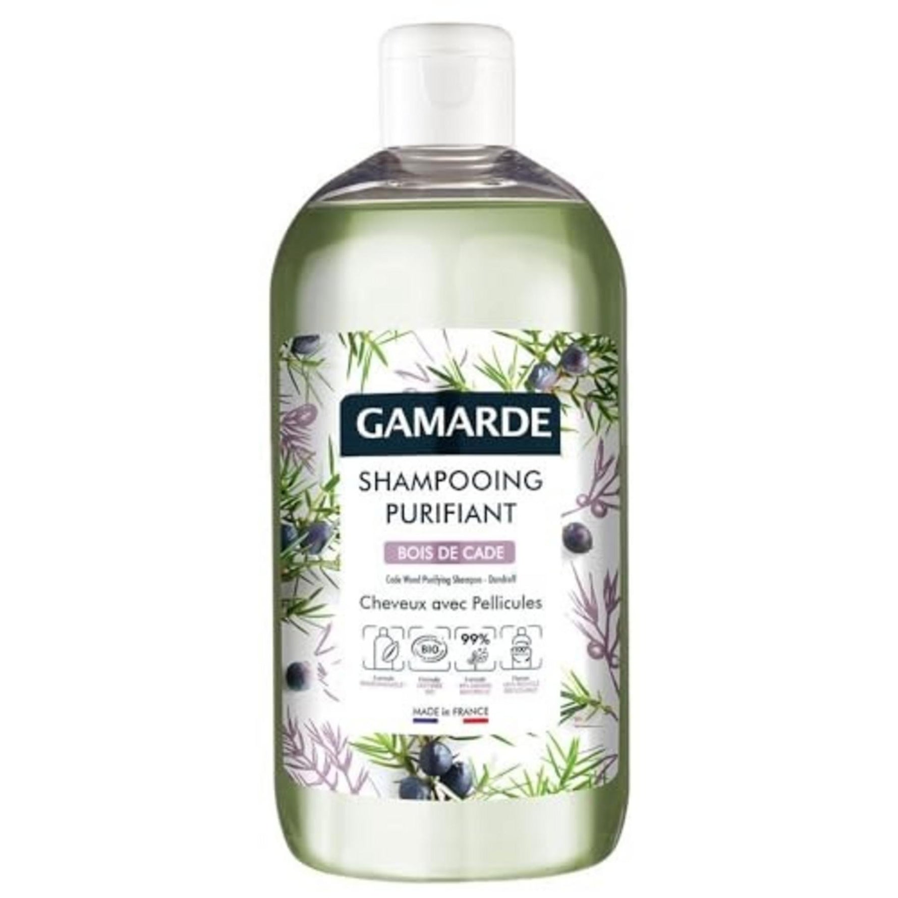 Gamarde, Bio, Bois De Cade, Șampon pentru tratamentul părului, Antimătreață, Scalp cu mătreață, 500 ml
