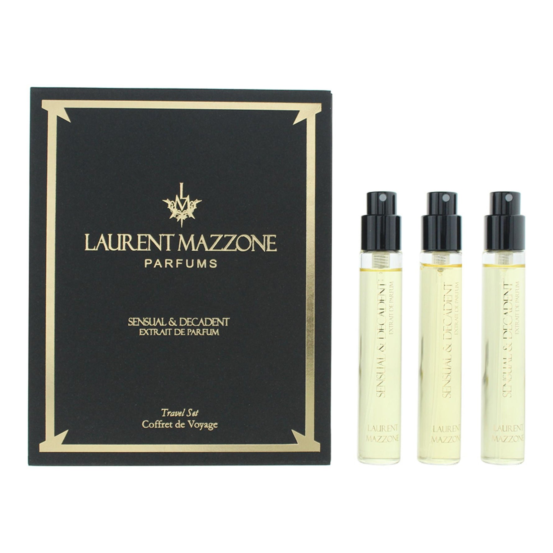 Set Trio, Laurent Mazzone, Sensual & Decadent, Extract de parfum, Unisex, 3 buc, 15 ml