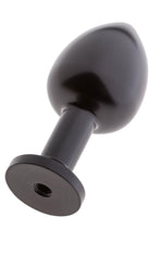 Dop anal din aluminiu Malesation cu ventuză, mic, negru