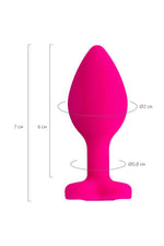 Plug anal ToDo Diamond Heart, roz, miniatural, 7 cm
