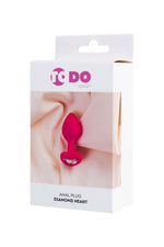 Plug anal ToDo Diamond Heart, roz, miniatural, 7 cm