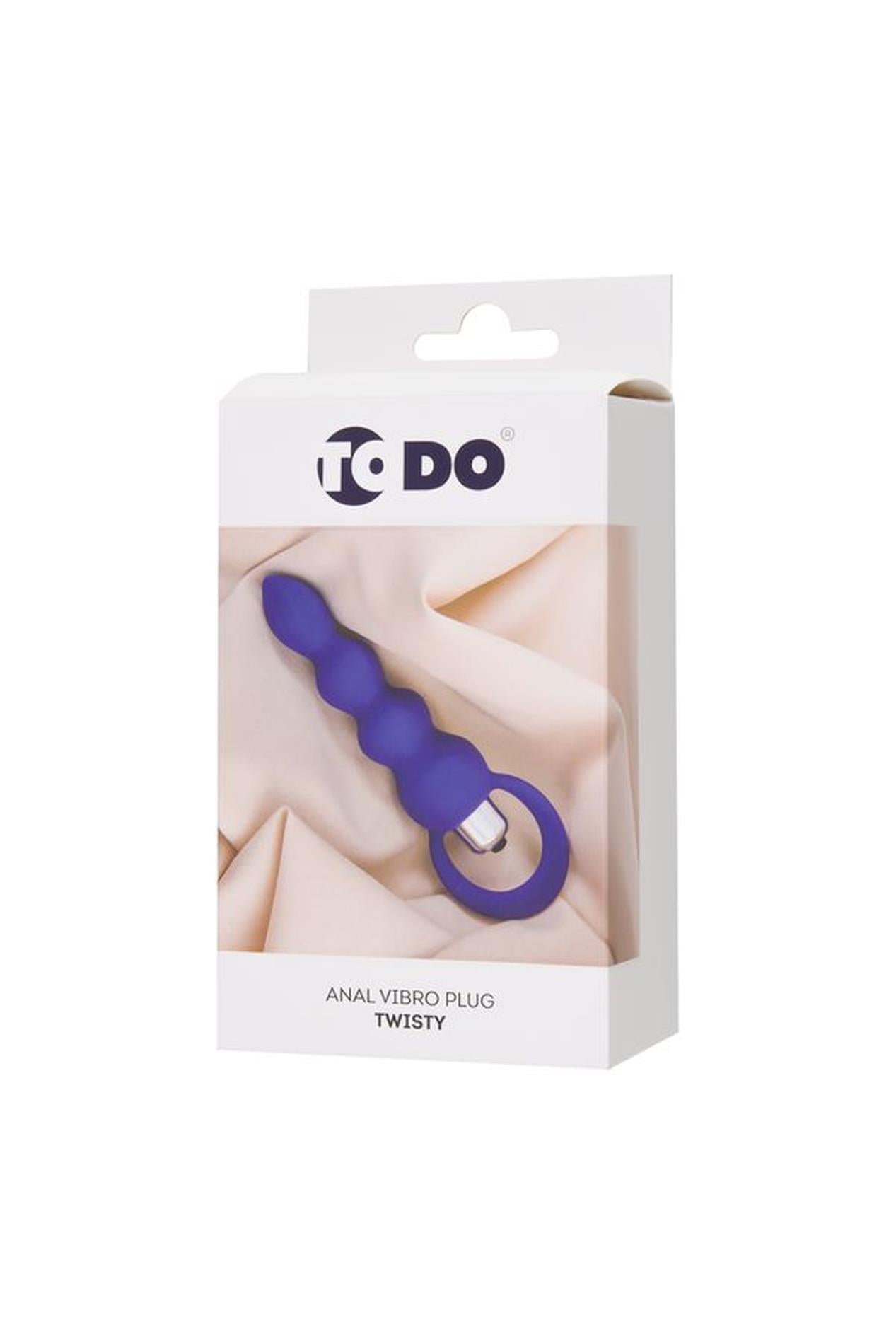 Dop anal din silicon Twisty violet 14 cm