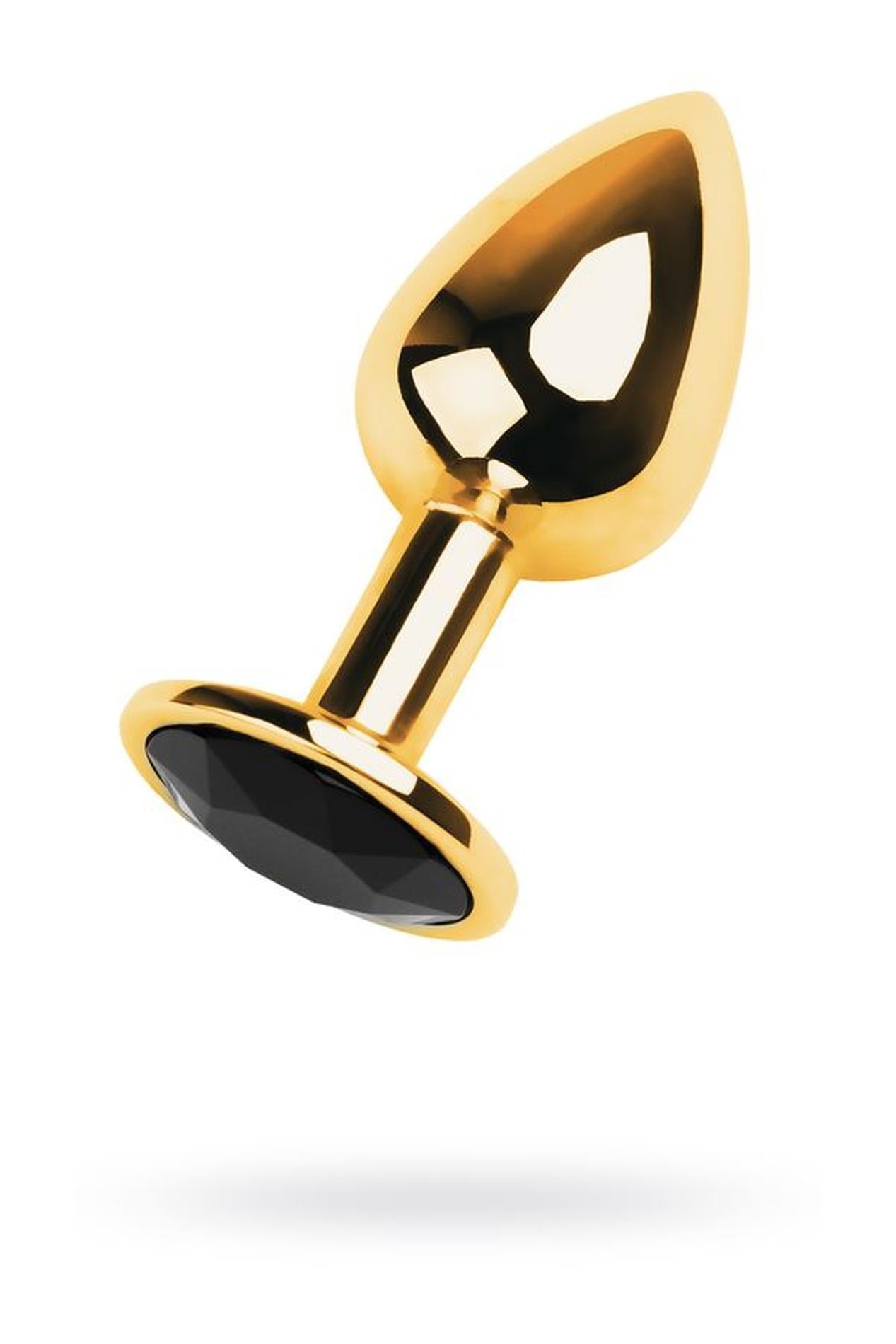Plug anal mic din aur cu cristal de turmalină, Metal TOYFA