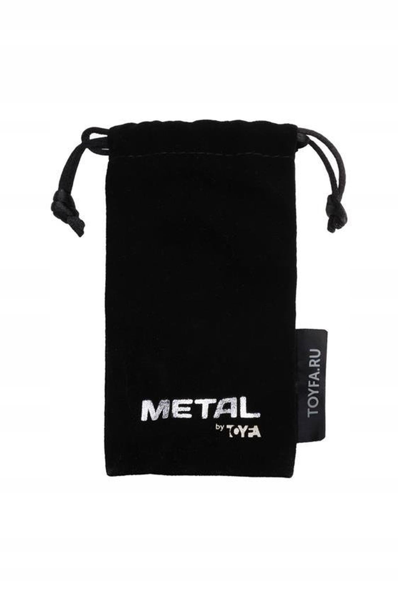 Plug anal argintiu cu cristal roșu din metal de la TOYFA