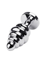 Plug anal metalic TOYFA argintiu cu cristal roșu 9,5 cm