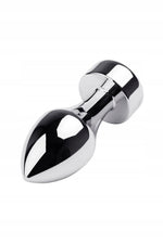 Dop anal din metal argintiu cu cristal alb TOYFA