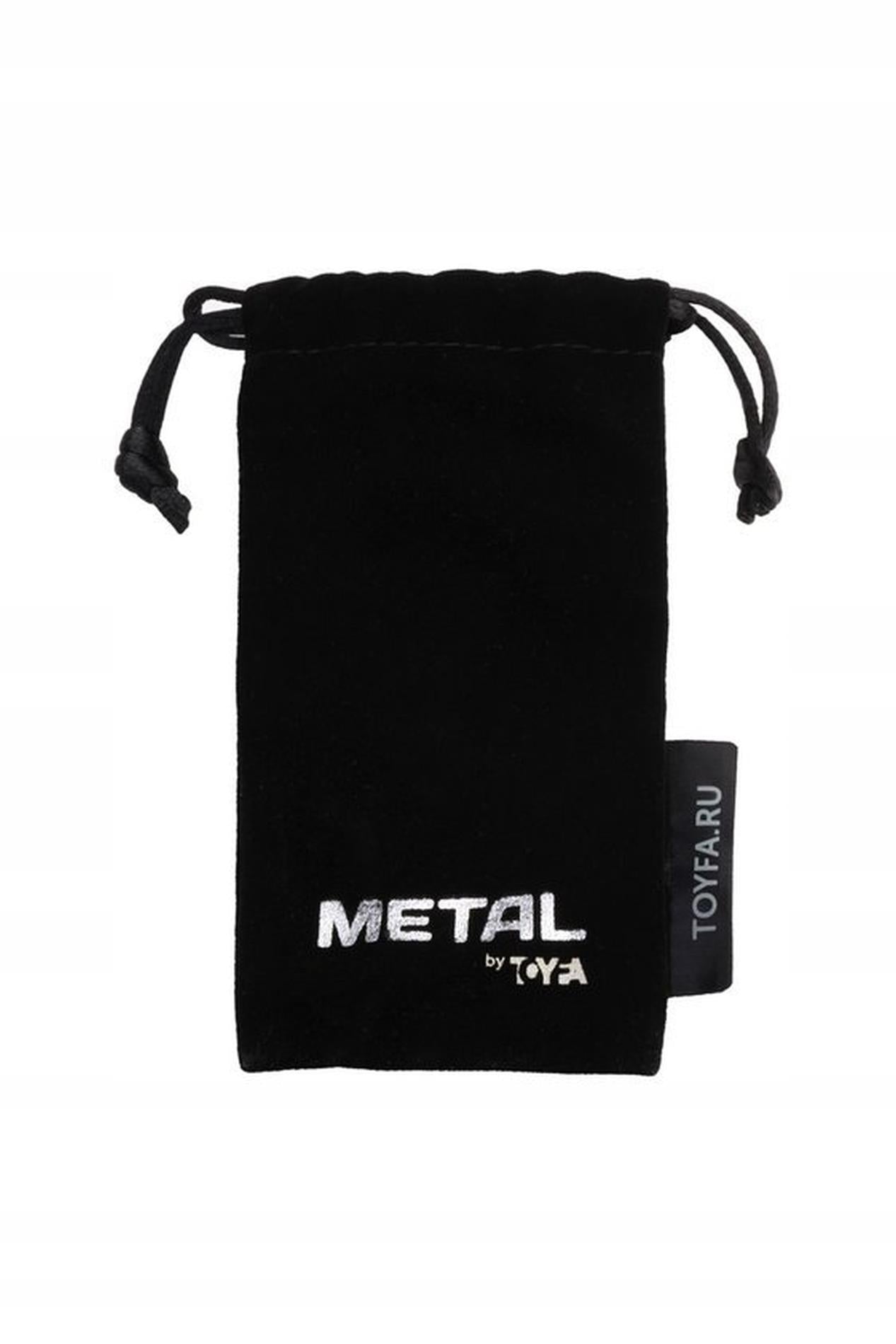 Dop anal din metal argintiu cu cristal alb TOYFA