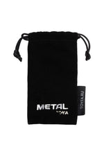 Dop anal din metal argintiu TOYFA cu cristal negru 10,8 cm