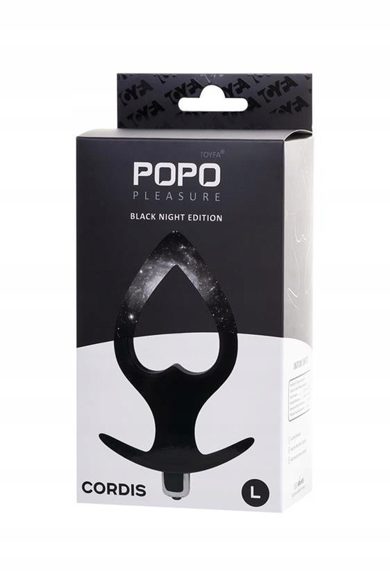 Dop anal vibrant Cordis POPO Pleasure, silicon, negru